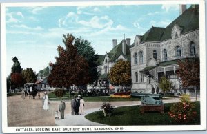 postcard Cottages, Looking East, Soldiers' Home Sandusky Ohio