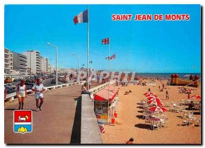 Modern Postcard Saint Jean de Monts Vendee Esplanade Sea