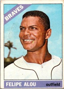 1966 Topps Baseball Card Felipe Alou Atlanta Braves sk1966