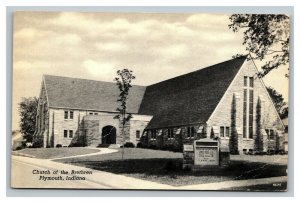 Vintage 1953 Postcard Church of the Brethren N. Michigan St. Plymouth Indiana