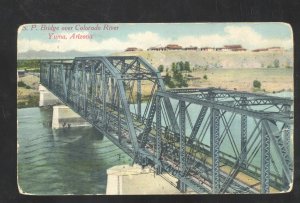 YUMA ARIZONA SOUTHERN PACIFIC RAILROAD BRIDGE VINTAGE POSTCARD 1910