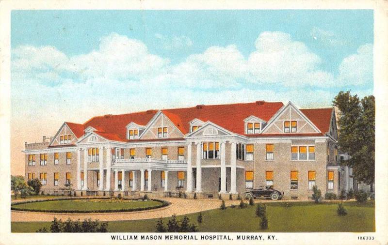 Murray Kentucky William Mason Memorial Hospital Antique Postcard K12260