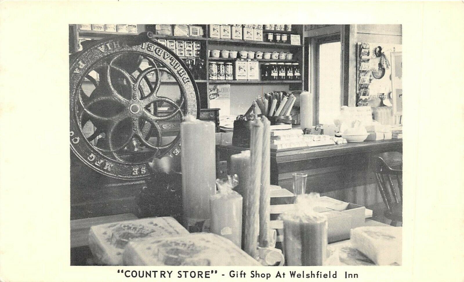 Burton Ohio c1962 Postcard Country Store at Welshfield Inn Coffee