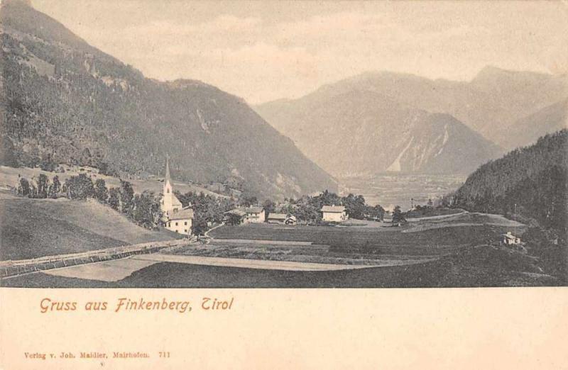 Finkenberg Austria Tirol Scenic View Gruss aus Postcard J63878