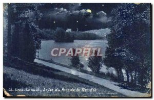 Old Postcard Lyon night Lake Park Tete d & # 39Or