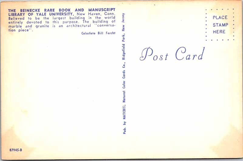 Postcard MONUMENT SCENE New Haven Connecticut CT AK1529