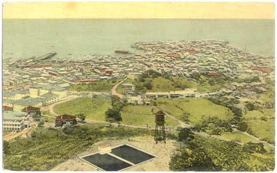 View of Panama City, Panama, Divided Back