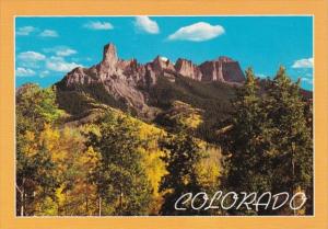 Colorado Rockies Courthouse Mountain and Chimney Rock