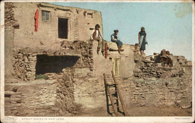 Fred Harvey #12940 Native American Hopi Indians c1910 Postcard