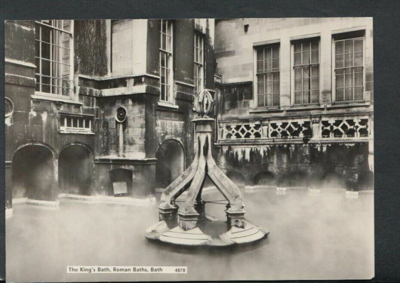 Somerset Postcard - The King's Bath, Roman Baths, Bath    T3590