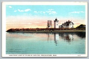 Long Point Lighthouse Provincetown  Cape Cod  Massachusetts Postcard  c1925