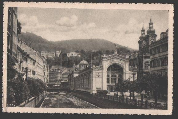 108688 CZECHIA spa city KARLOVY VARY Vridelni kolonada Vintage