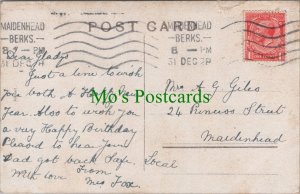 Genealogy Postcard - Giles, 24 Princess Street, Maidenhead, Berkshire GL1705