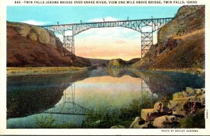 Idaho Twin Falls The Twin Falls-Jerome Bridsge Over Snake River