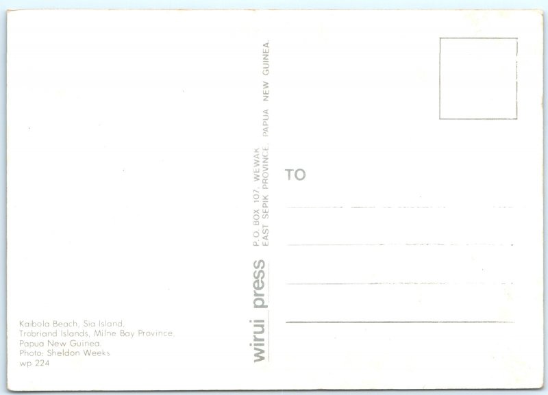 c1970s Kaibola Beach Papua New Guinea Tropical Island Paradise Chrome 4x6 PC M19