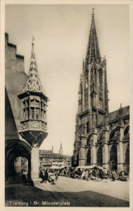 Germany Freiburg im Breisgau Münsterplatz RPPC 06.52