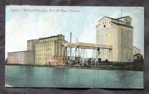 dc607 - FORT WILLIAM Ontario 1908 Ogilve's Mill & Elevator Postcard