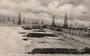 Vintage Postcard 1910's Racks and Material Yard Fellows California CA