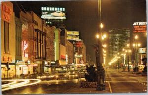 Canal Street at Night - New Orleans, Louisiana, posted 1967