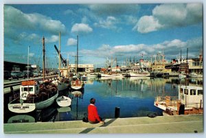Tasmania Australia Postcard Constitution Dock In Hobart Pioneer TAS Tour c1950's