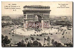 Old Postcard Paris L & # 39Arc de Triomphe and the Tomb of the Unknown Soldier