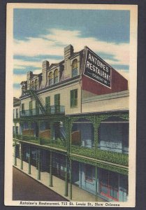 Ca 1938 POST CARD NEW ORLEANS LA ANTOINES RESTAURANT MINT