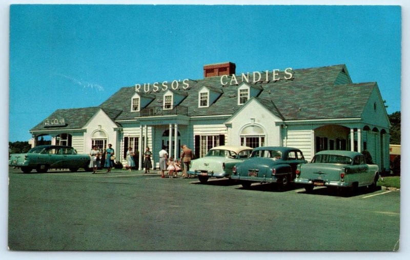 SAUGUS, MA Massachusetts ~ Roadside RUSSO'S CANDY STORE c1950s Postcard 