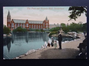 Tyne & Wear SUNDERLAND The Park & Victoria Hall c1907 Postcard by Valentine