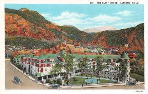 MANTOU, CO Colorado  THE CLIFF HOUSE~Bird's Eye View  CARS  c1920's Postcard