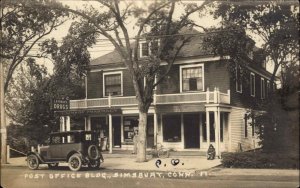 Simsbury Connecticut CT Post Office Drugstore c1920s Real Photo Postcard