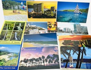 Hawaii Postcard Lot (11) Waikiki Sheraton Hotel Waterfalls Big Island Kauai Vtg.