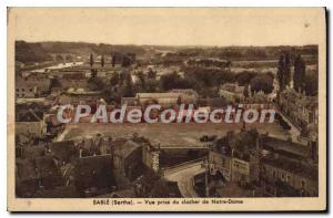 Old Postcard Sable Sarthe View from the bell tower of Notre Dame
