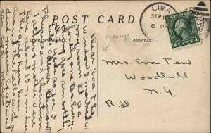 Lima NY New York or Ohio OH Cancel - Building c1910 Postcard