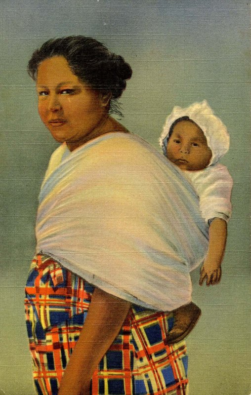 Cherokee Indian Mother and her Papoose