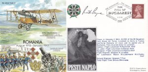 R Payne Aircraft Pilot Fall Of Bucharest Hand Signed WW1 FDC