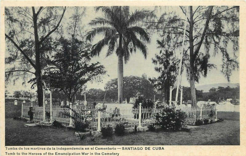 Vintage Postcard; Santiago de Cuba, Tomb of Heroes of Emancipation War, Cemetery