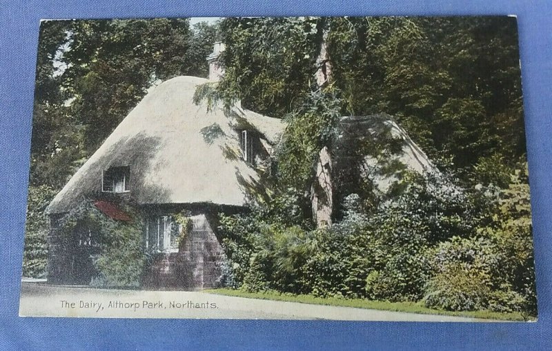 Vintage Postcard The Dairy Althorp Park Northants G1G