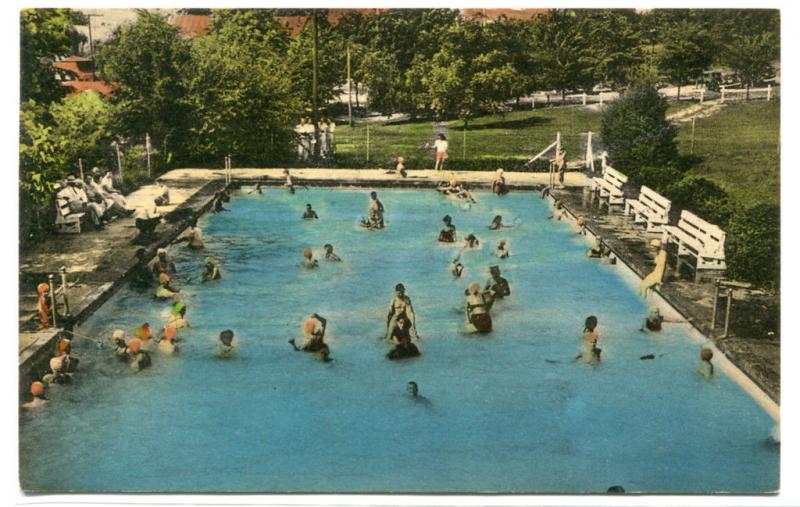 Hudson Swimming Pool Massanetta Springs Bible Conf Harrisonburg VA postcard