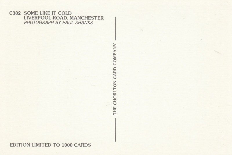 MANCHESTER, SOME LIKE IT COLD SIGN, LIVERPOOL ROAD - Vintage POSTCARD