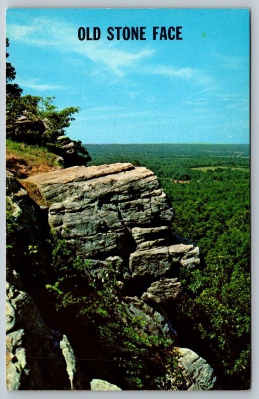 Shawnee Hills, Illinois - Old Stone Face - Postcard
