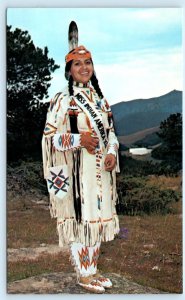 SHERIDAN, WY~Miss Indian America LOUISE SHERYL EDMO 1972 Native American Postcar