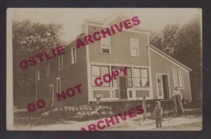 Mecan WISCONSIN RPPC 1908 GENERAL STORE W.F. Jurgen nr Montello Princeton WI KB