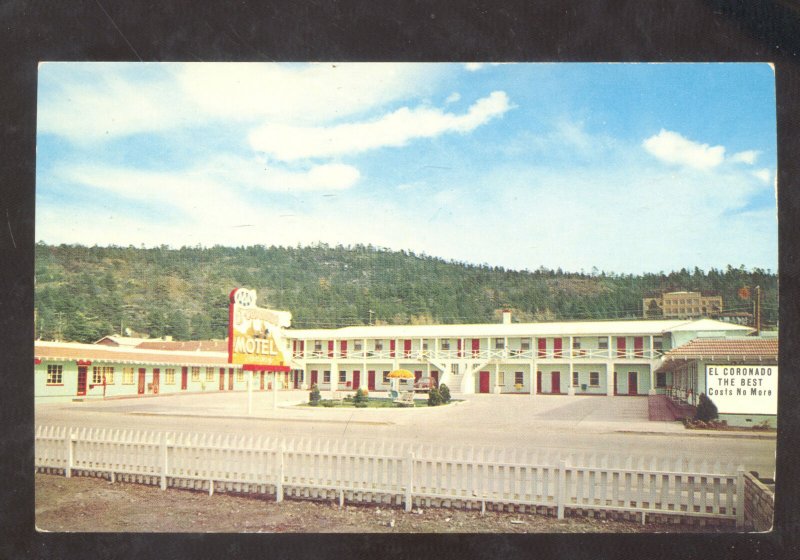 WILLIAMS ARIZONA ROUTE 66 EL CORONADO MOTEL VINTAGE ADVERTISING POSTCARD