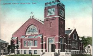 STORM LAKE, IA  Iowa    METHODIST  CHURCH   c1910s   Handcolored   Postcard