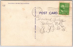 1945 Lovers Hugging Each Other I'm on the Right Track Comic Posted Postcard