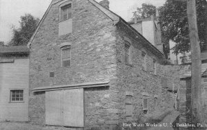 First Water Works in U.S., Bethlehem, PA c1910s Millar & Co Vintage Postcard