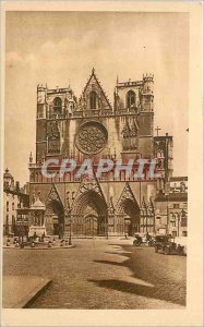 Postcard Old Lyon Primatial Church St Jean St Jean Baptiste Fontaine