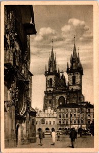 Czech Republic Prague The Old Town Square Vintage Postcard 09.77