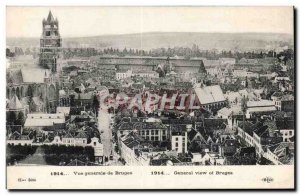 Old Postcard General view of Bruges Belgium