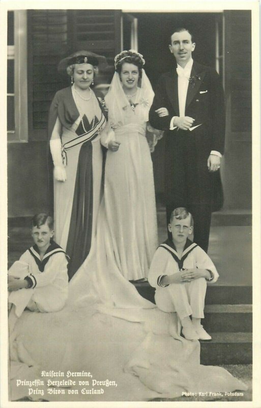 Hermine & Princess Herzeleide of Prussia prince Biron von Curland royal wedding 